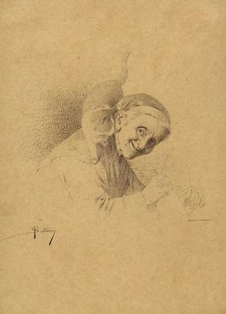 Elderly Woman with Cat