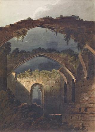 The Great Hall, Conway Castle:  By Moonlight