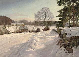 Farmsteads in the Snow