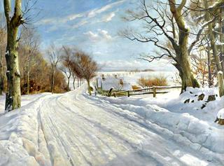 A snow covered road