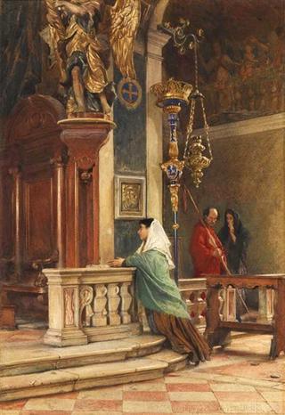 Praying in a Venetian Church