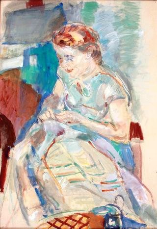 Woman Sewing