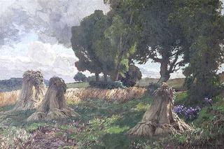 Grain harvest in the Eifel