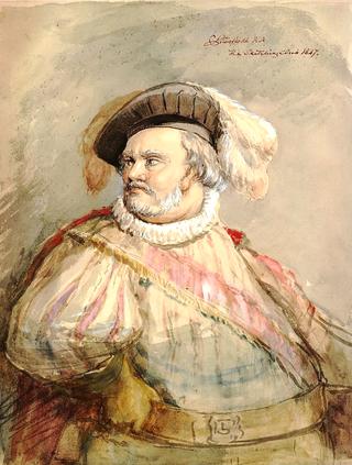 Falstaff, probably a Portrait of Samuel Phelps, Actor