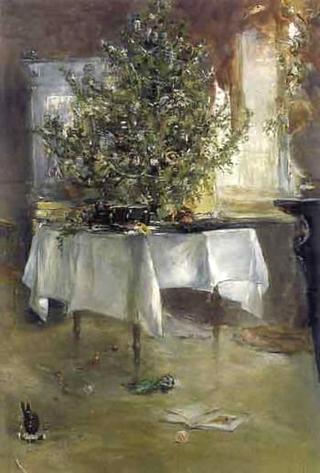 Christmas tree on table