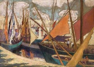 Sailboats in a Breton Port