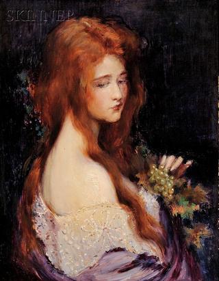 Woman holding grapes