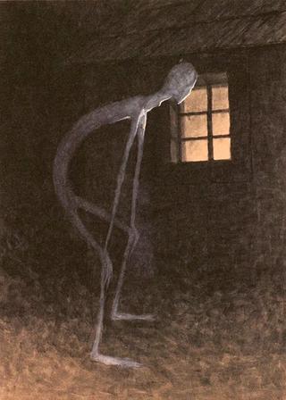 Death Looking into the Window of One Dying
