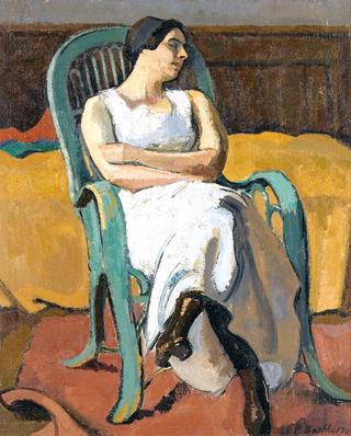 Woman in a Green Armchair