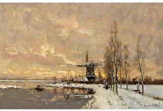 Windmill in Snow
