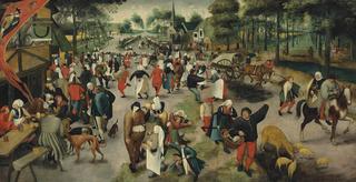 Saint George’s Day, a Village Kermesse with Figures Dancing and Merrymaking