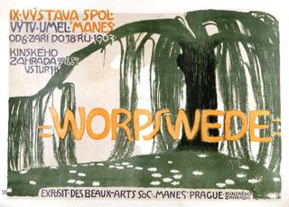 Poster for Worpswede, 9th Mánes Association Exhibition