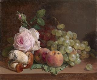 Still Life with Roses and Mushrooms