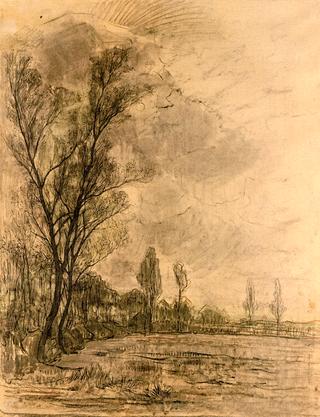 Field with Row of Trees on the Left