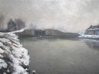 Canal and Lock in Winter