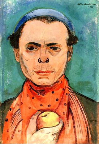 Self-Portrait with Apple