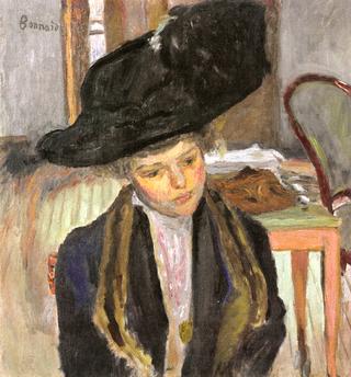 Young Woman with Black Hat
