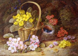 Still Life of Flowers and Bird's Nest