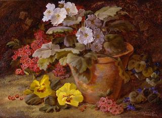 Still Life of Flowers in a Clay Pot