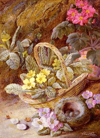 Still Life of Flowers and Bird's Nest