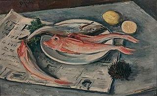 Red Horse Fish, Urchin and Two Lemons