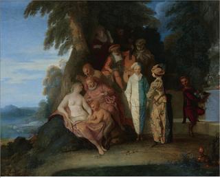 A Scene Inspired by Commedia dell'arte