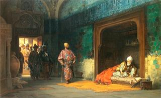 Sultan Bayezid I held captive by Timur