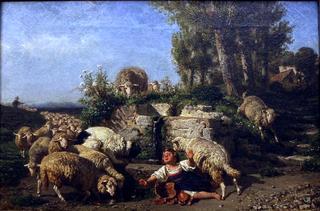 Lambs and Sheep at the Source
