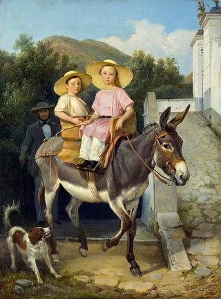 The Raevsky Children on a Donkey