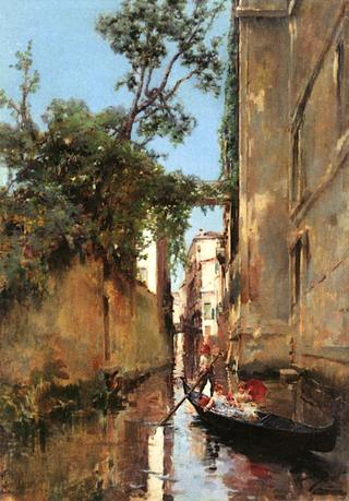 Ladies in a Gondola, Venice