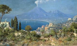 The Bay of Naples, Vesuvius beyond