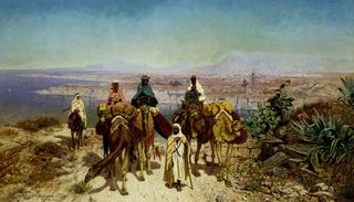 An arab caravan above Tunis