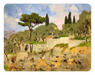 Olive grove at Nervi (Study)