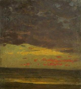 Sunset over the gulf of Naples