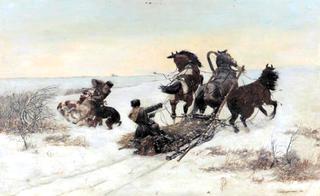 Wolves Attacking the Sleigh