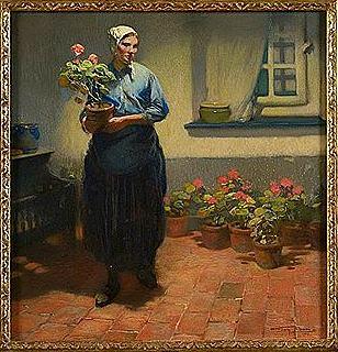 Woman with Geraniums