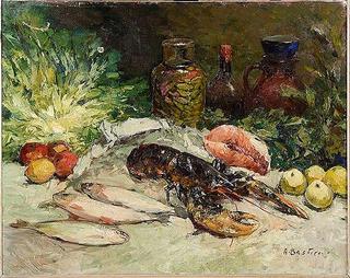 Still Life with Fish, Lobster and Fruit