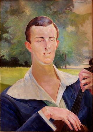 Portrait of a Man with a Cello