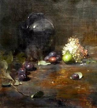 Hydrangea and plums