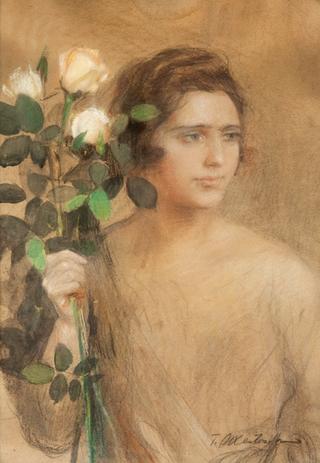 Girl with Roses