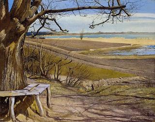 The Painter Lundbye’s Bench on the Shore of Arresø Lake