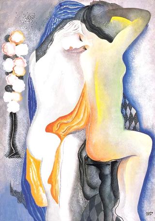 Nudes with flowers