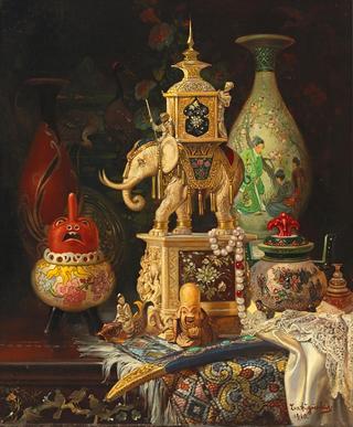 Still life with Asian objects