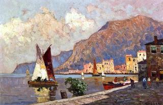 Sailboat on Lake Garda