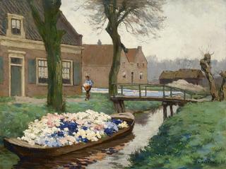 Barge with hyacinths