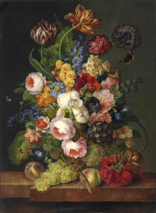 Still Life with Flowers, Fruit and Insects