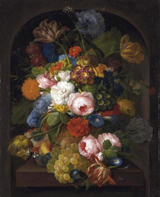 Flowers and Fruit in a Niche