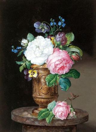 Still Life with Roses in a Vase