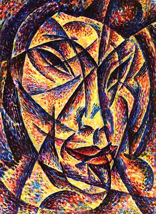 Abstract Pointilist Head