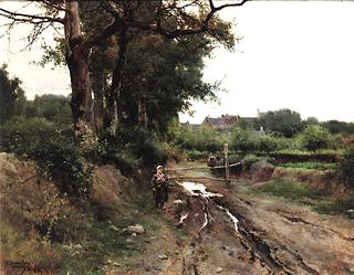 Young Girl on a Country Lane